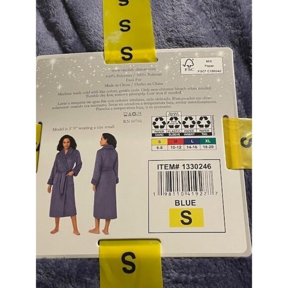 Carole Hochman Women's Shawl Collar Plush Robe SMALL - Picture 7 of 10